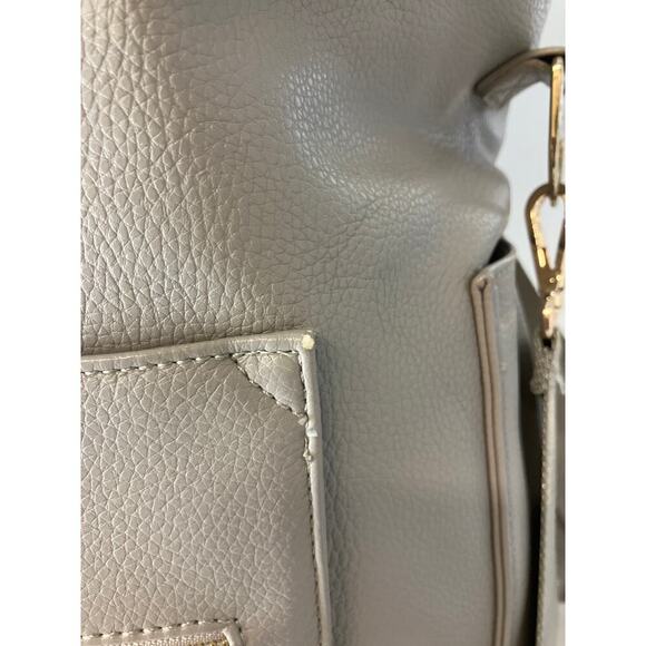 FAWN EXTRA GRAY PU LEATHER SHOULDER TOTE / BACKPACK ASIS - Picture 2 of 16